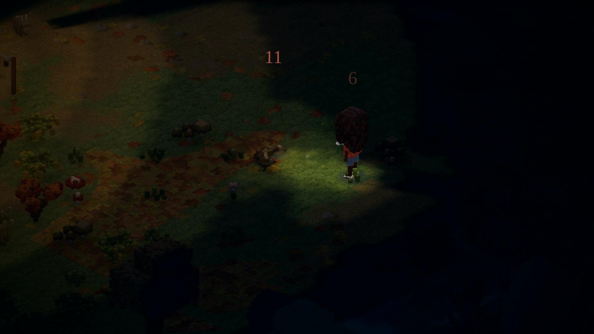 A wanderer alone in a pool of light at night, a boggart coming for them out of the dark