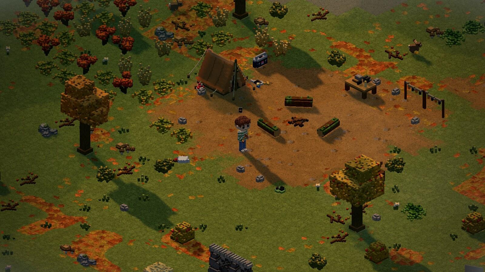 The same morning in Modern graphics: smooth light, glow and hard-edged sun shadows