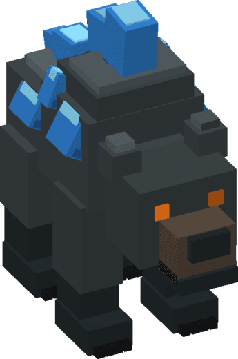 A shardback: a massive bear-like shape on all fours, armoured in dark stone, with blue crystal growing out of its back