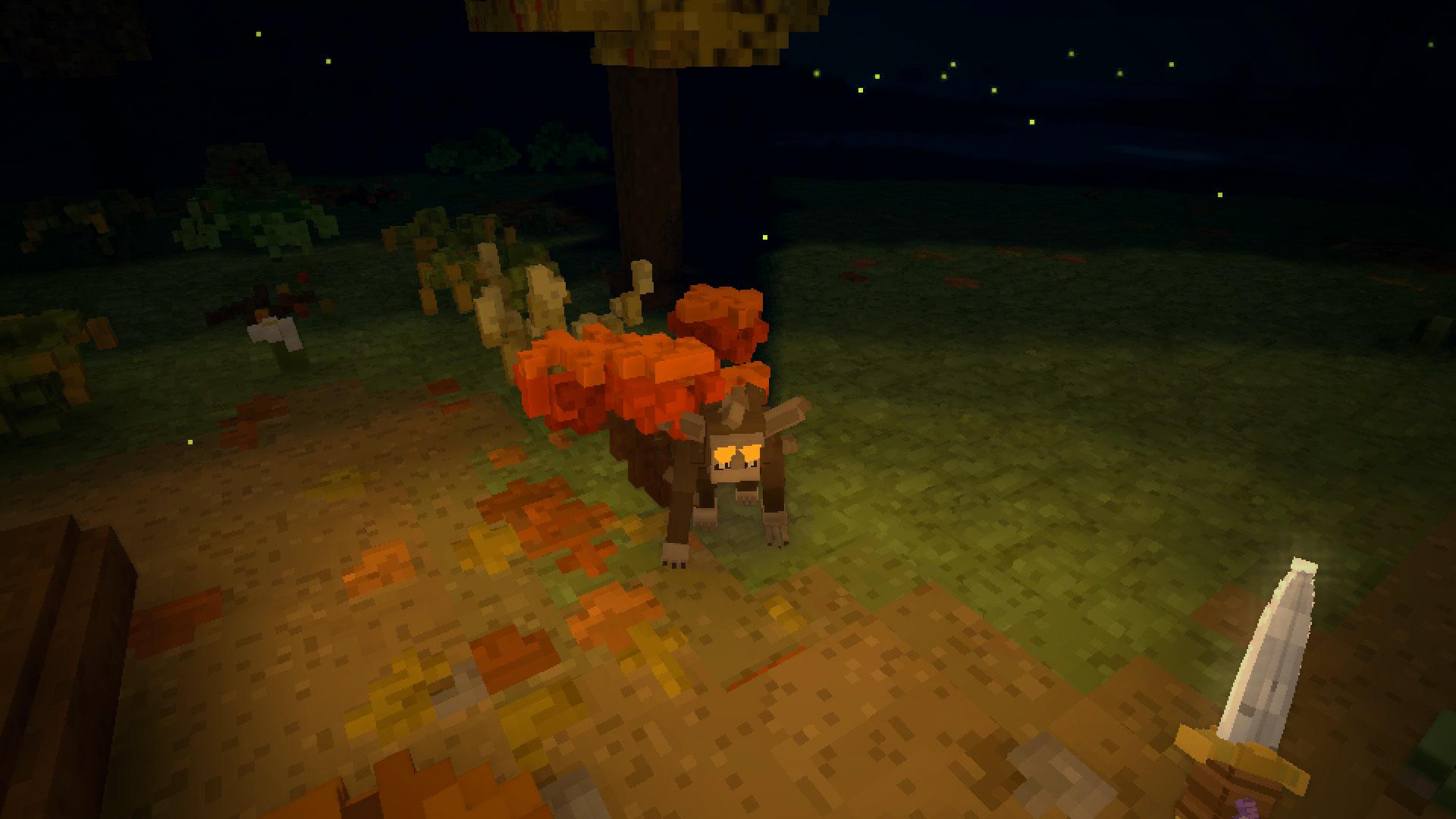 The same night in first person: a sword in the wanderer's own hand and a boggart coming out of the dark ahead